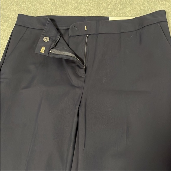 Chicos Flex Waistband Trouser Pants Size 12 Navy Blue Office Career - Picture 8 of 10